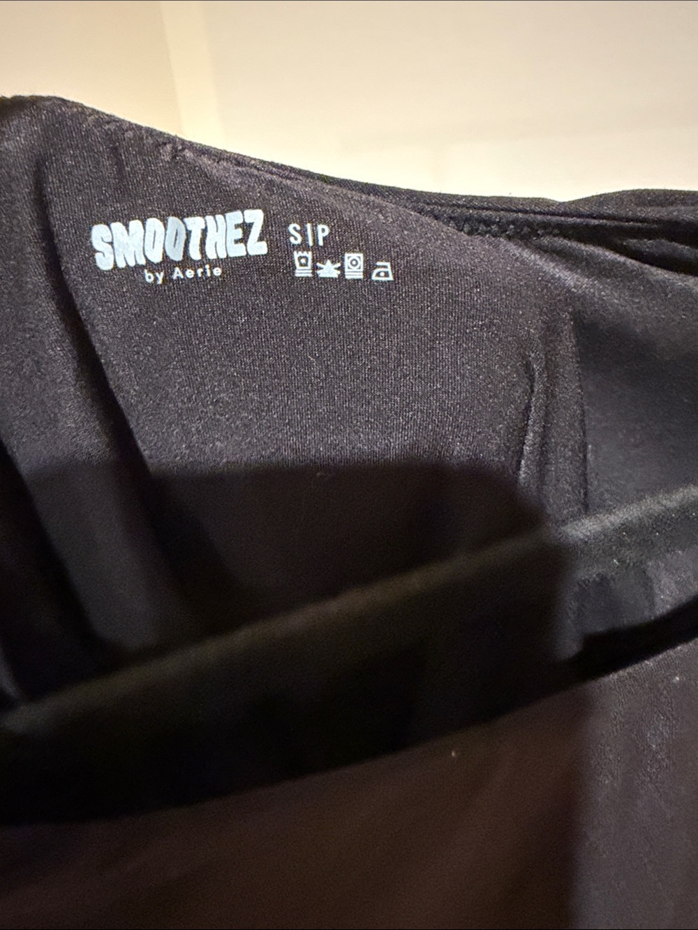 aerie Black Long-Sleeve Scoop-Back Bodysuit - Picture 3 of 3